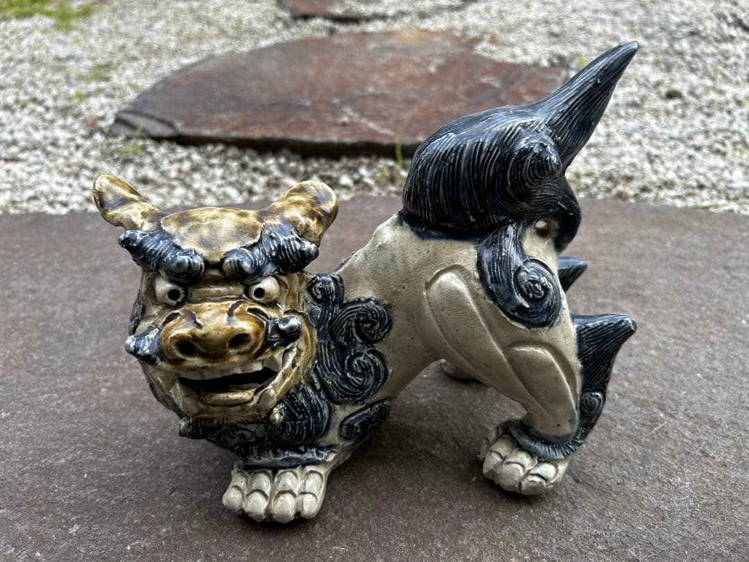シーサー　2体　大小　沖縄　琉球　アンティーク