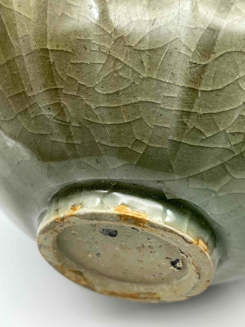 宋時代　青磁　耀州窯刻蓮瓣文碗　茶盞 青瓷鉢　茶碗　唐物(D-3)