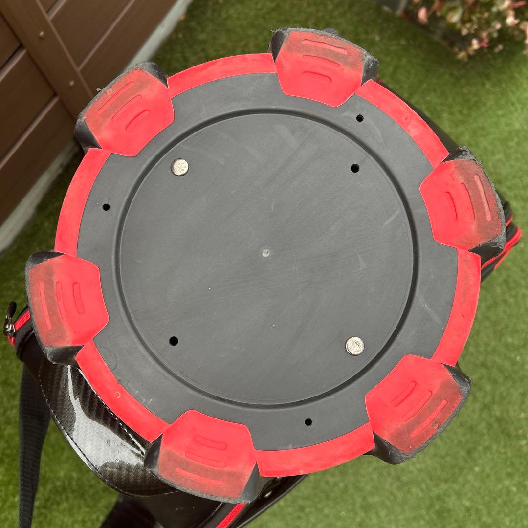 Piretti 9型　キャディバッグ 黒/赤