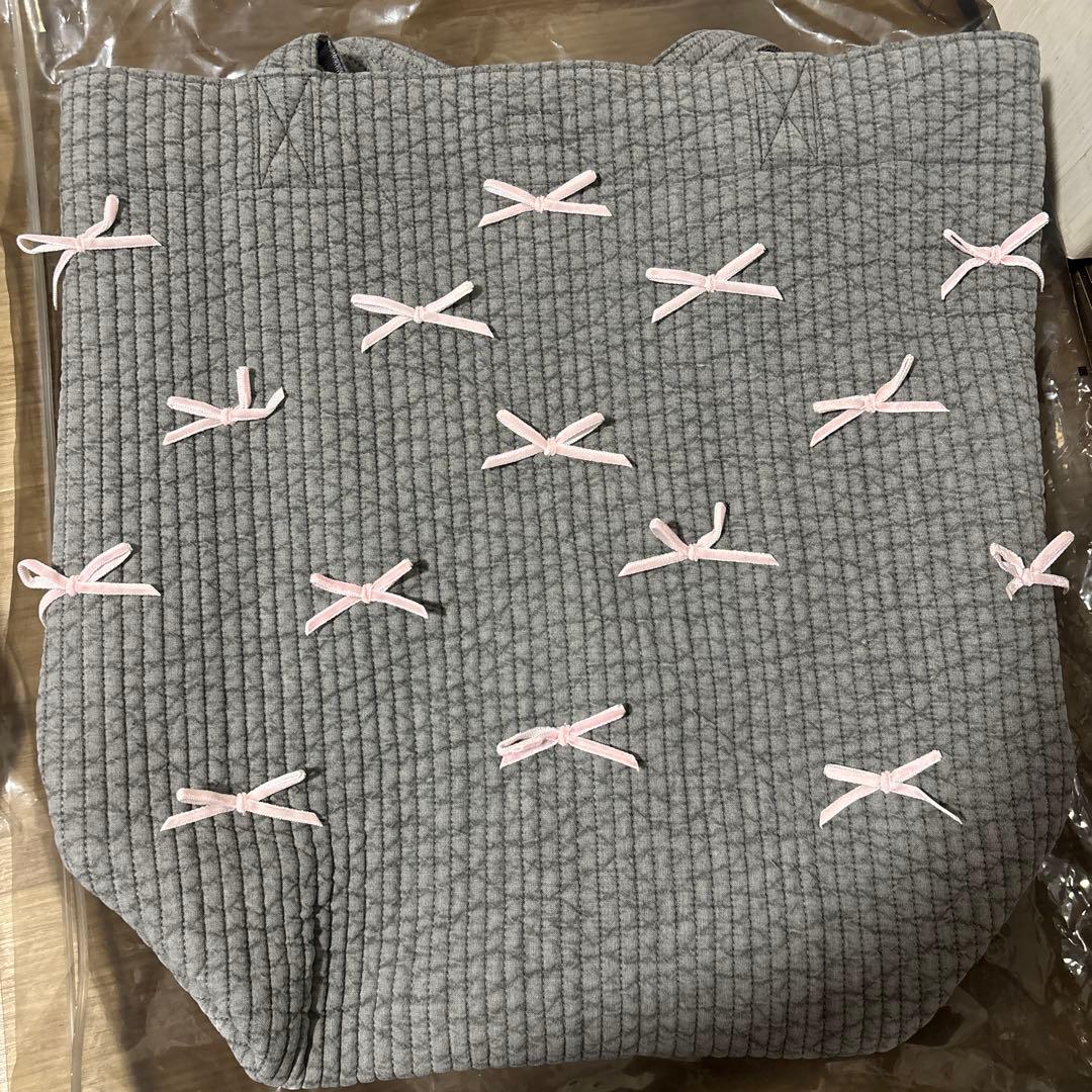 GypsohilaジプソフィアPicnic Bag (M) グレー　ピンク