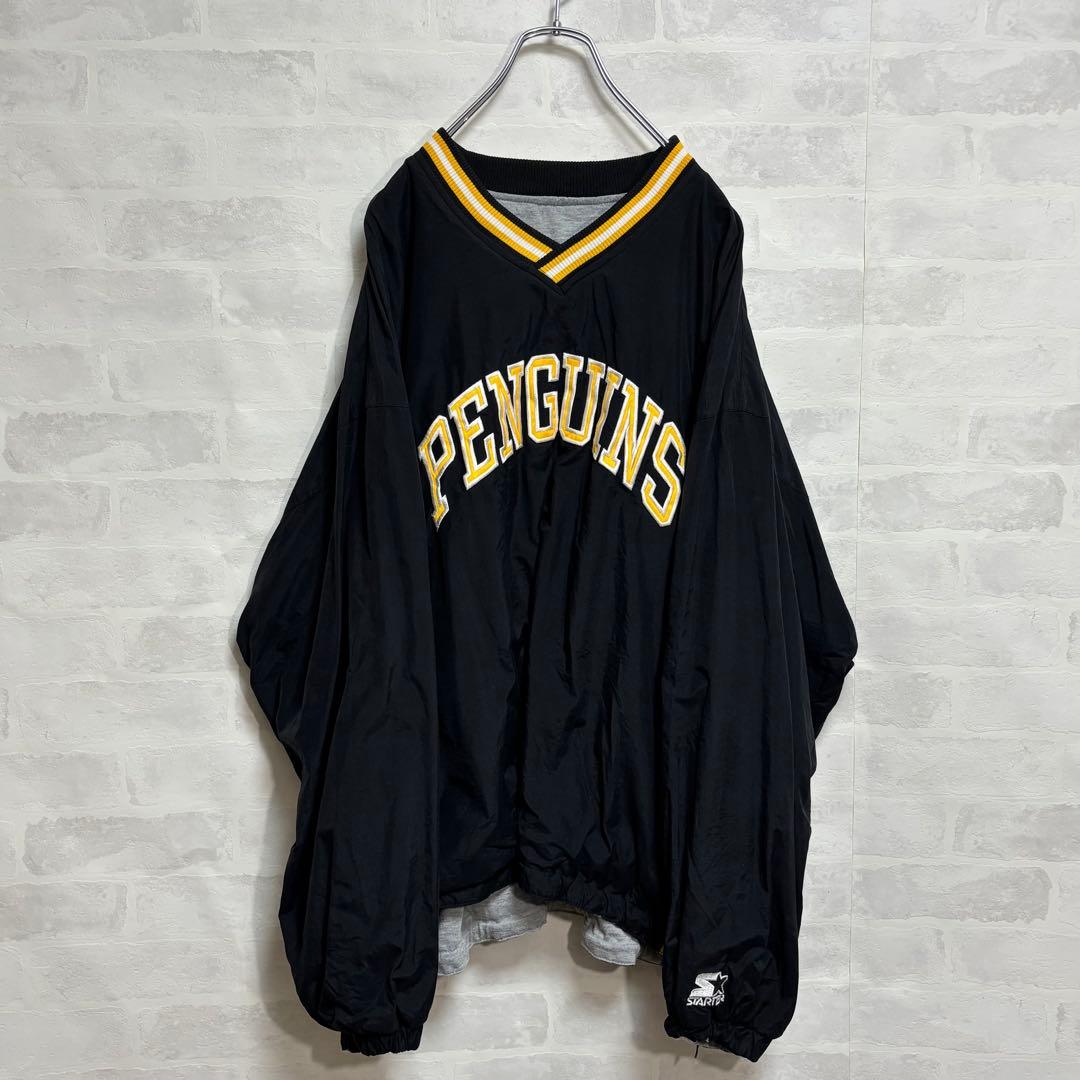 古着 スターター NHLピッツバーグ ペンギンズ ナイロンジャケット XL