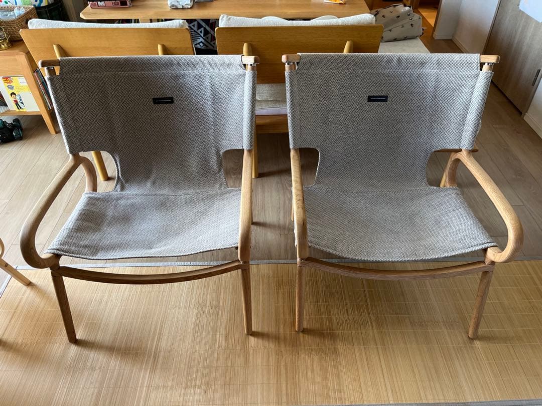 ikiki グランドチェア オーク ファブリック ベージュ