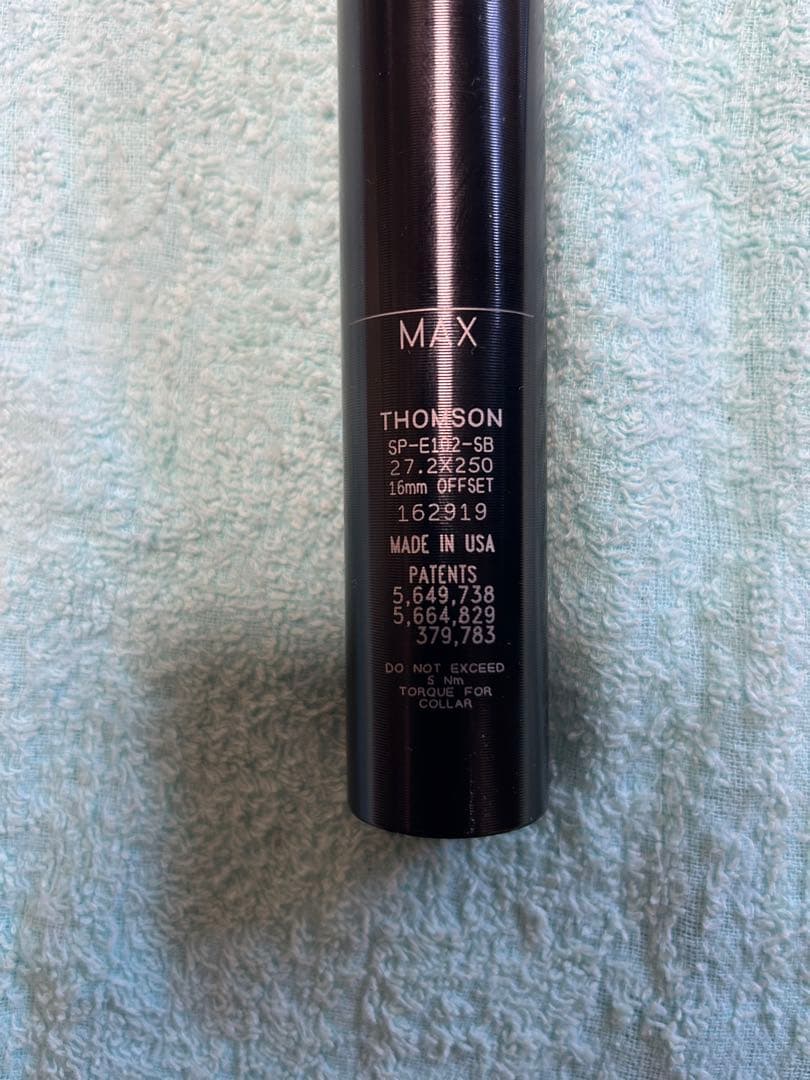 THOMSON エリート　シートポスト27.2mm ブラック 美品