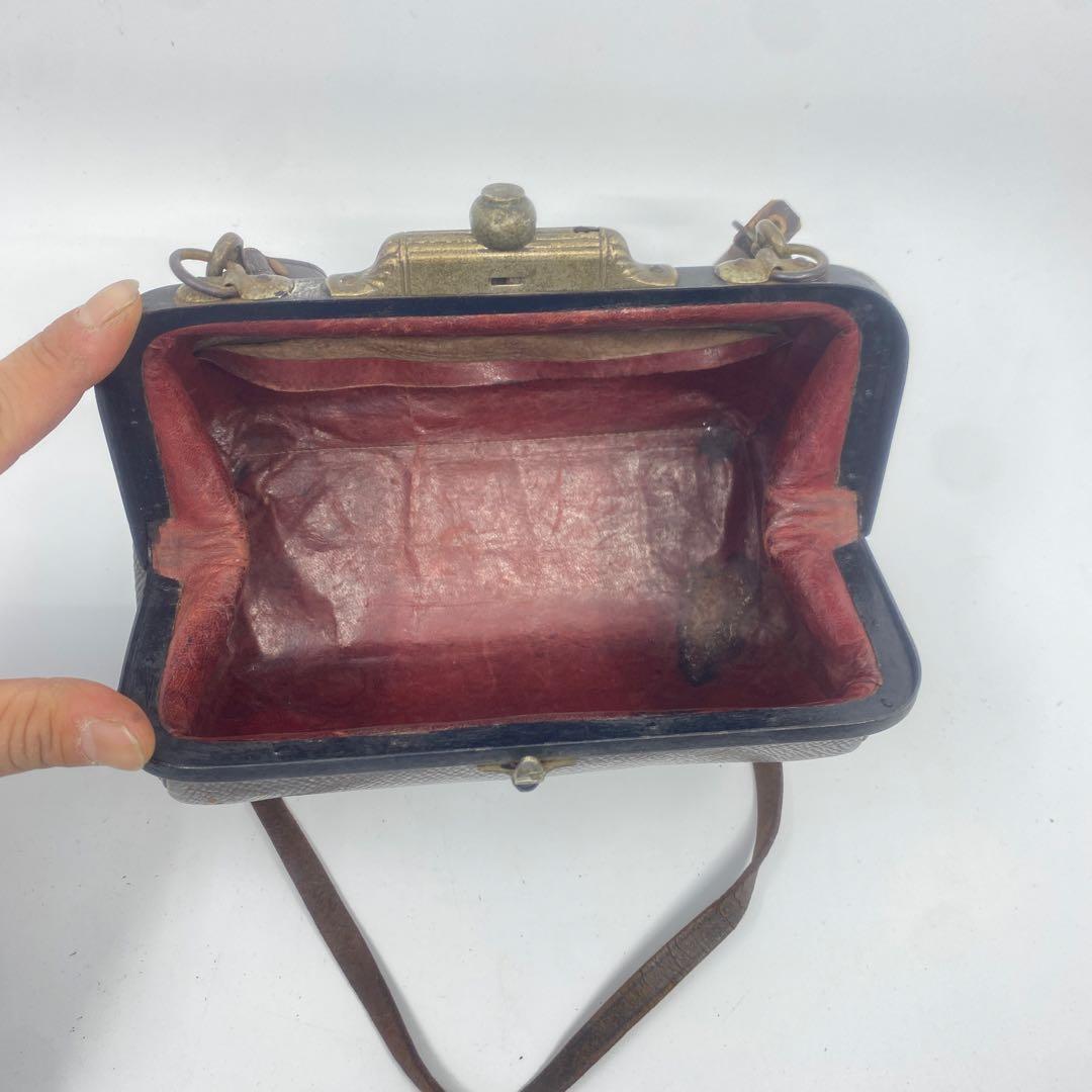 昭和レトロ 車掌バッグ がま口 ショルダー 鉄道