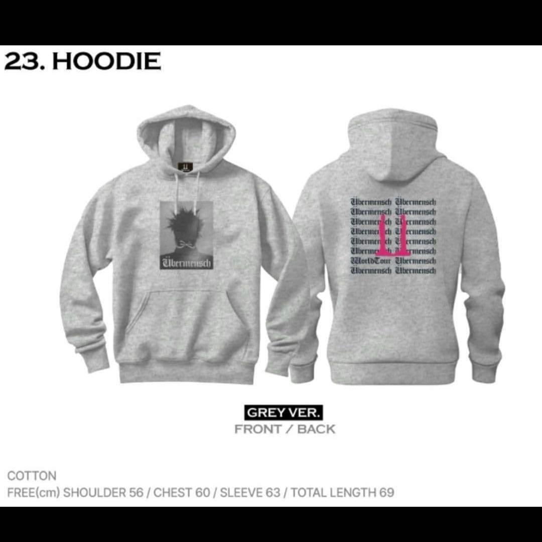 G-DRAGON UBERMENSCH HOODIE パーカー フーディ グレー