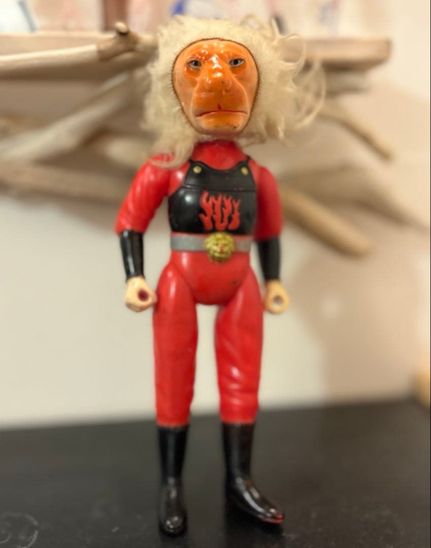 当時物 ブルマァク ライオン丸 面割れ ソフビ