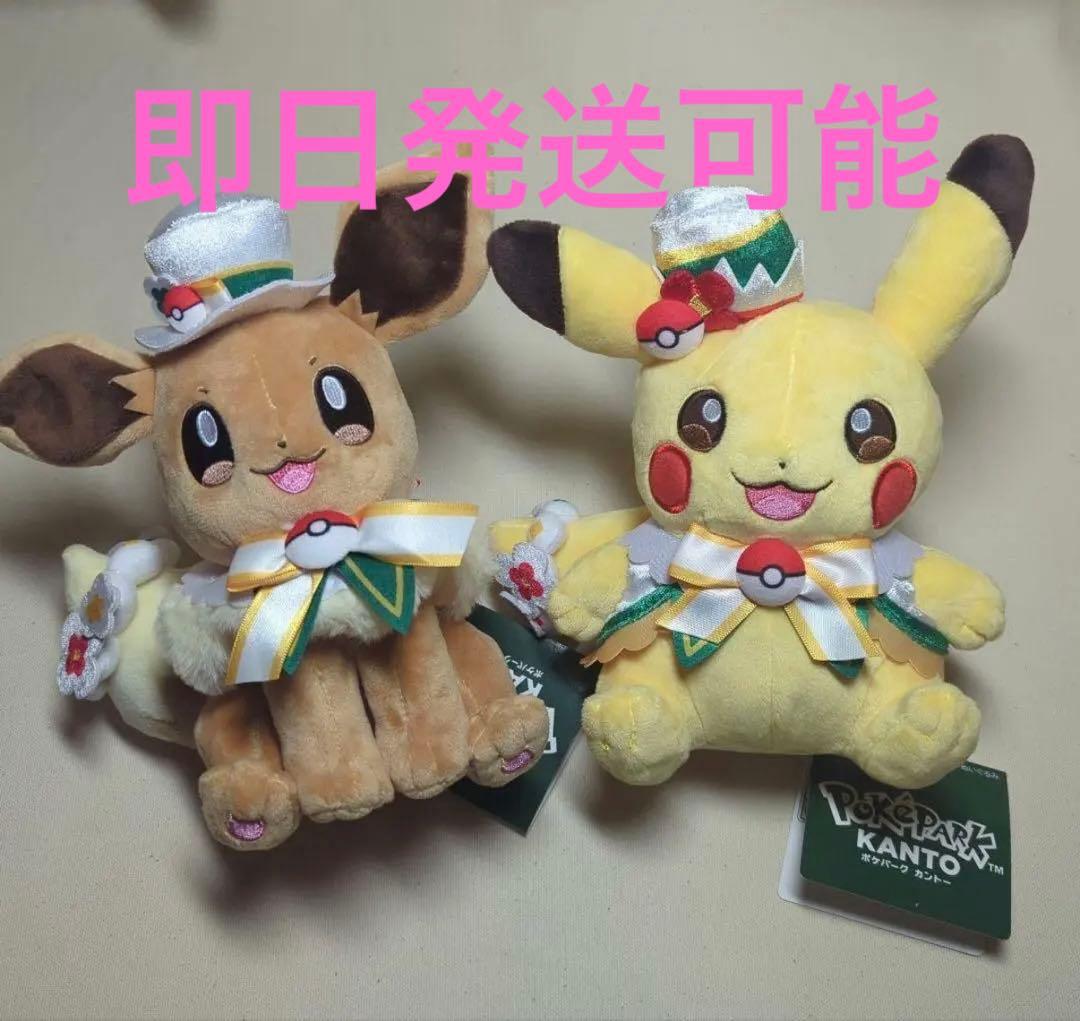 ポケパーク　カントー限定　ぬいぐるみ　ピカチュウ+イーブイ　セット　カーニバル