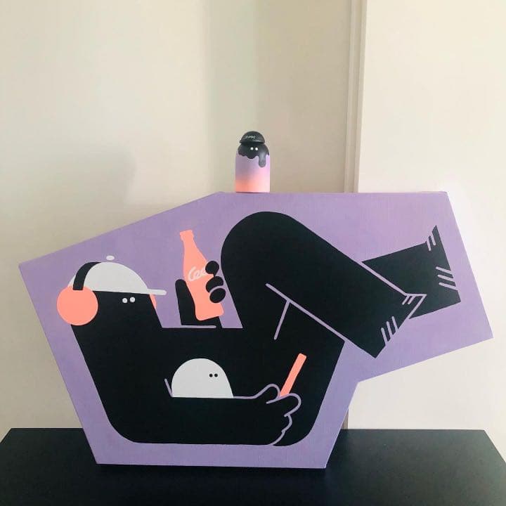 EMU 原画作品& EMU Sculpture& EMU boyフィギュアset