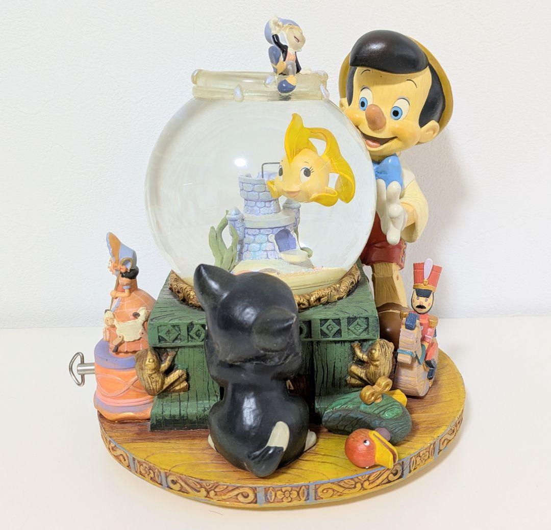 希少 ディズニー ピノキオ スノードーム オルゴール