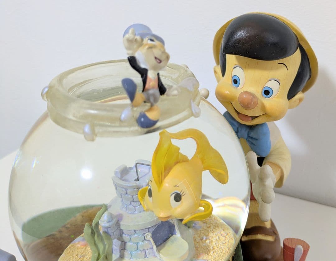 希少 ディズニー ピノキオ スノードーム オルゴール