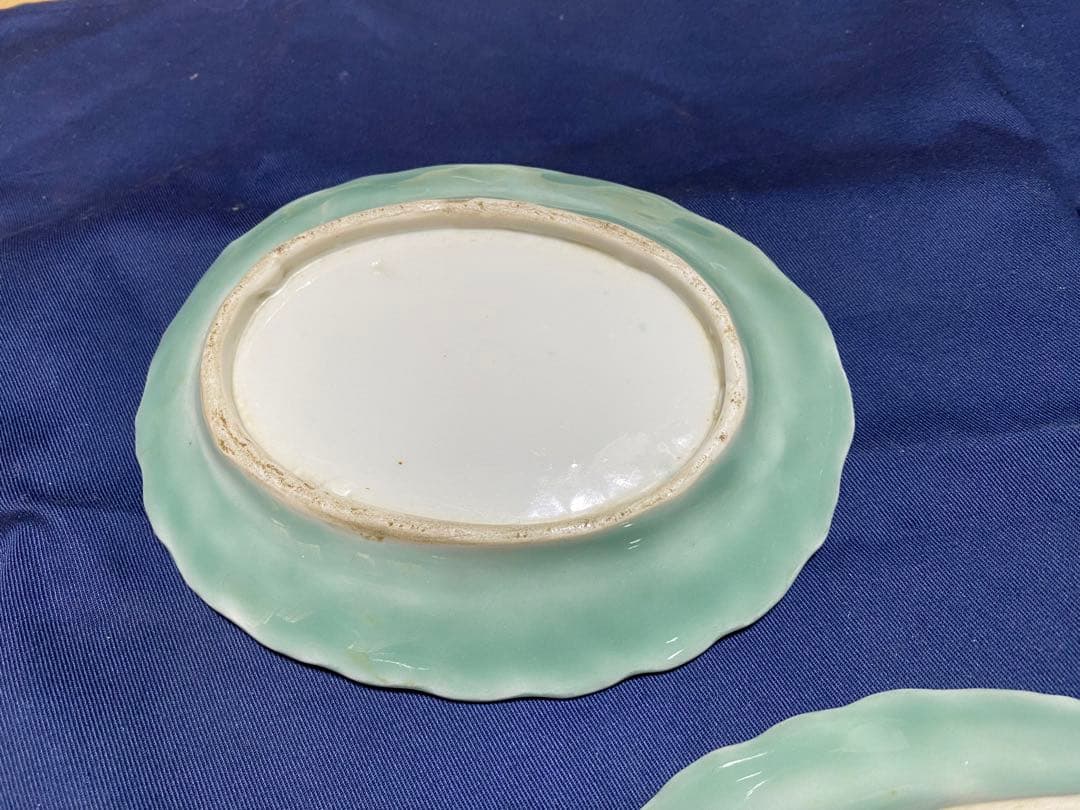 古伊万里　鍋島　青磁　中皿　五客