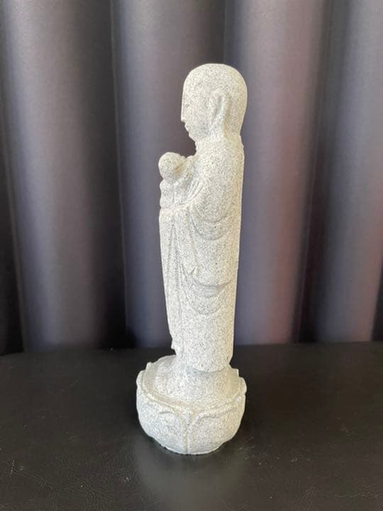 【ヤマモ】ミニチュア合掌地蔵(御影石)小