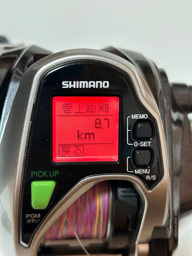 シマノ フォースマスター800 夢屋ハンドルノブ　巻上8.7㎞ 通電時間55時間