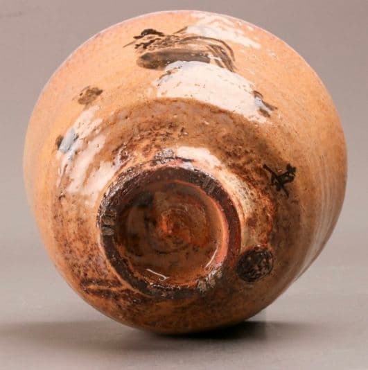 【本物保証】十五代 坂倉新兵衛 萩茶碗 仕立箱 共布 井戸茶碗　枇杷色　青井戸