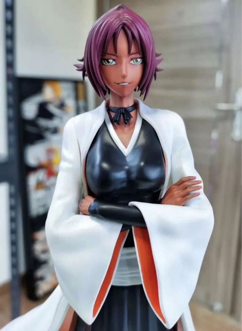 BLEACH 黒衣少年図 四楓院夜一 ガレージキット ガレキ スタチュー②