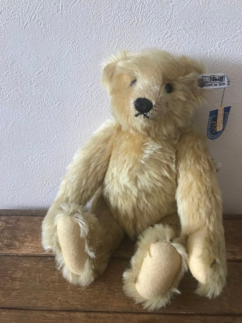 シュタイフ　１９０６年復刻盤　テディベア　ヴィンテージ ベア　白タグ黒文字