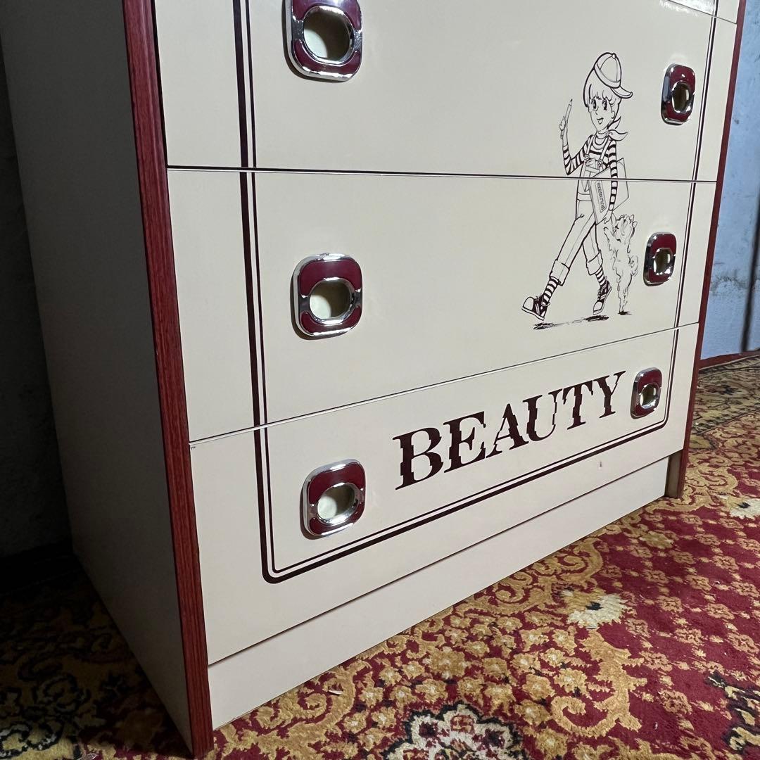 【昭和レトロ】BEAUTY イラスト 6段チェスト タンス セイリビューティー②