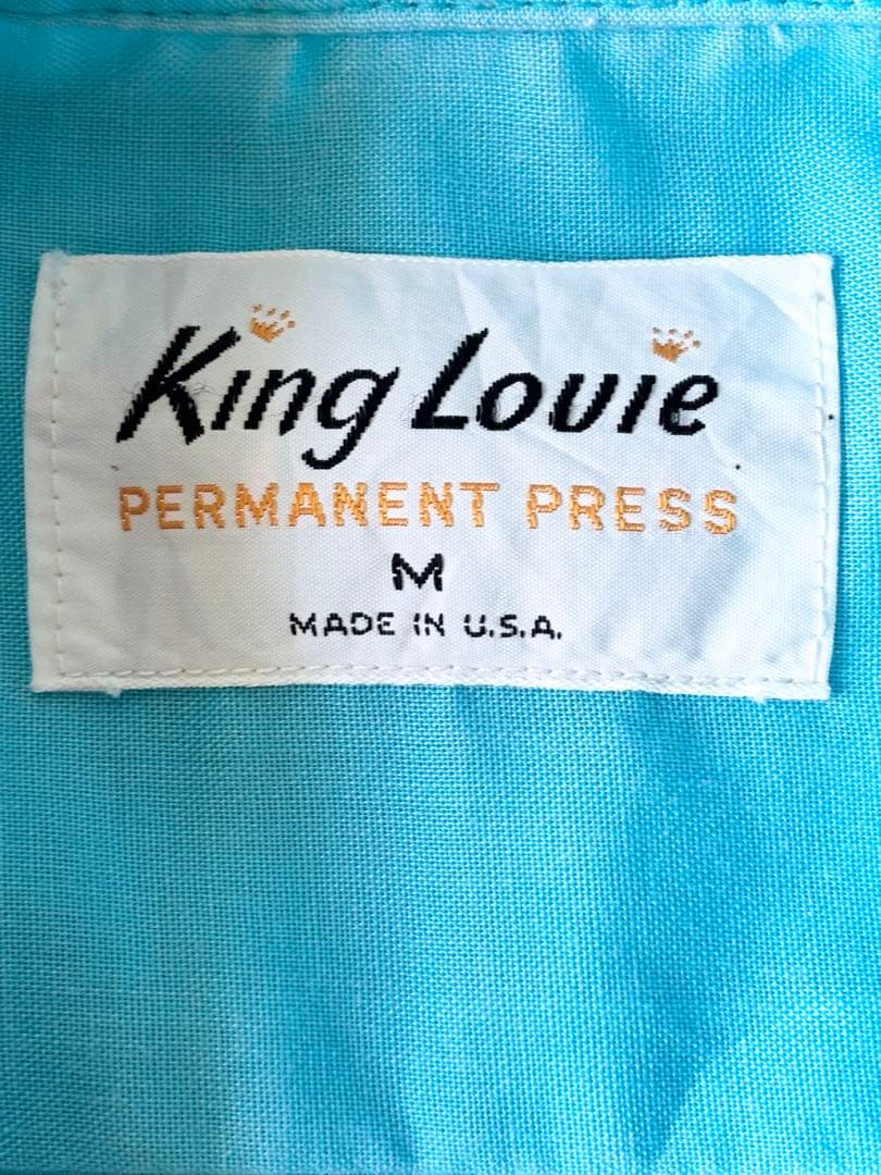 70's USA製 キングルイ King Louie ボーリングシャツ 刺繍