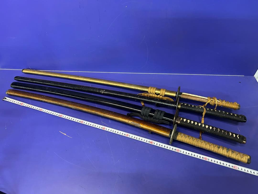 T）模造刀 日本刀 昭和レトロ 4本セット 日本太刀