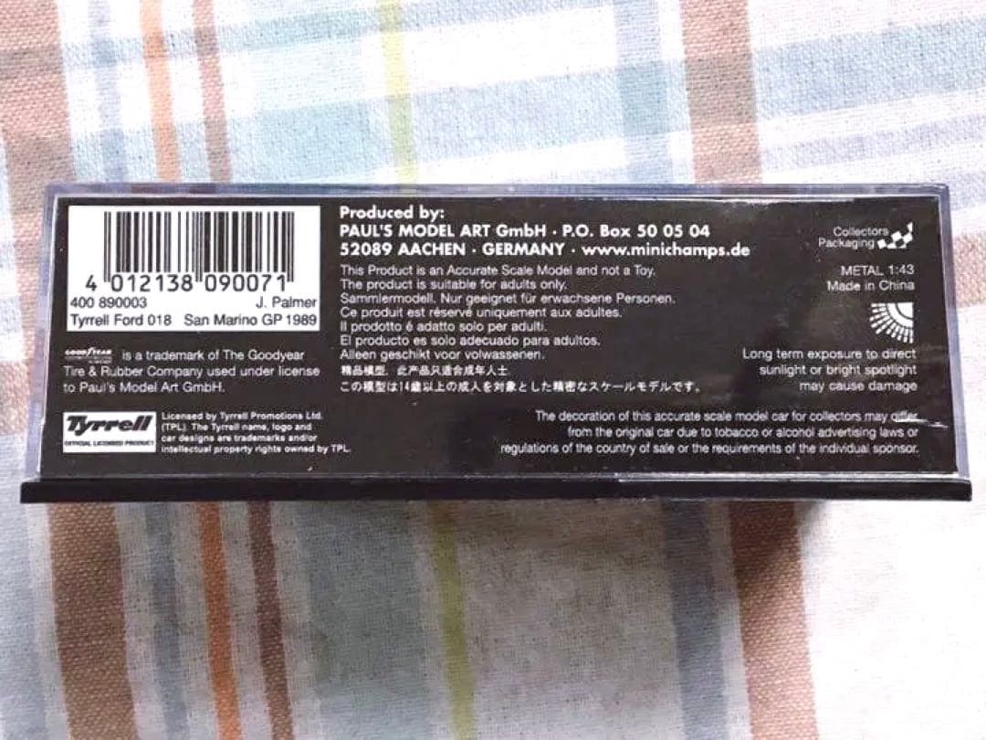 シリアル良番！ ミニチャンプス 1/43 ティレル018 世界1056個限定