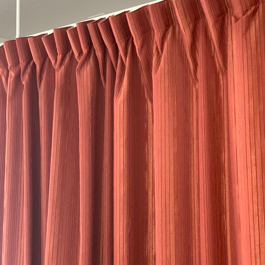 高級ドレープカーテン　エステサロン間仕切り用オーダー　アジアン　エスニック　防炎