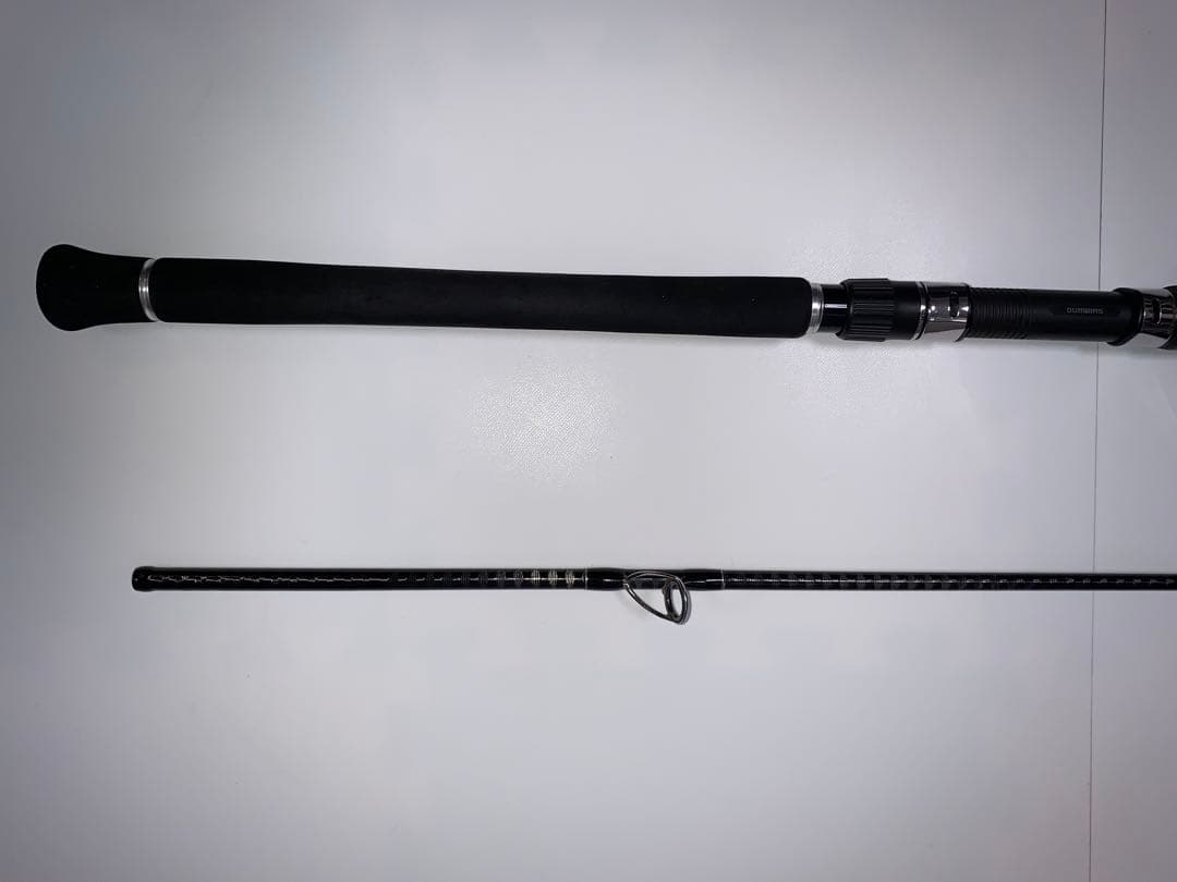 ショアジギングロッド 2ピース 黒