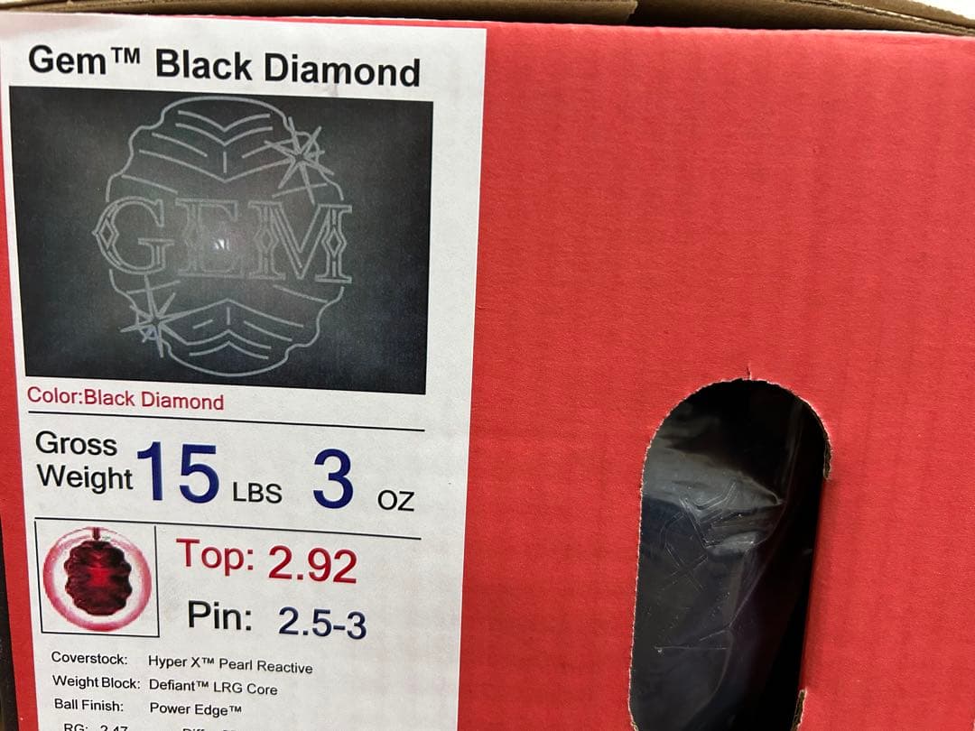 送料込み【新品】ジェム・ブラックダイヤモンド　ロトグリップ15ポンド3オンス25