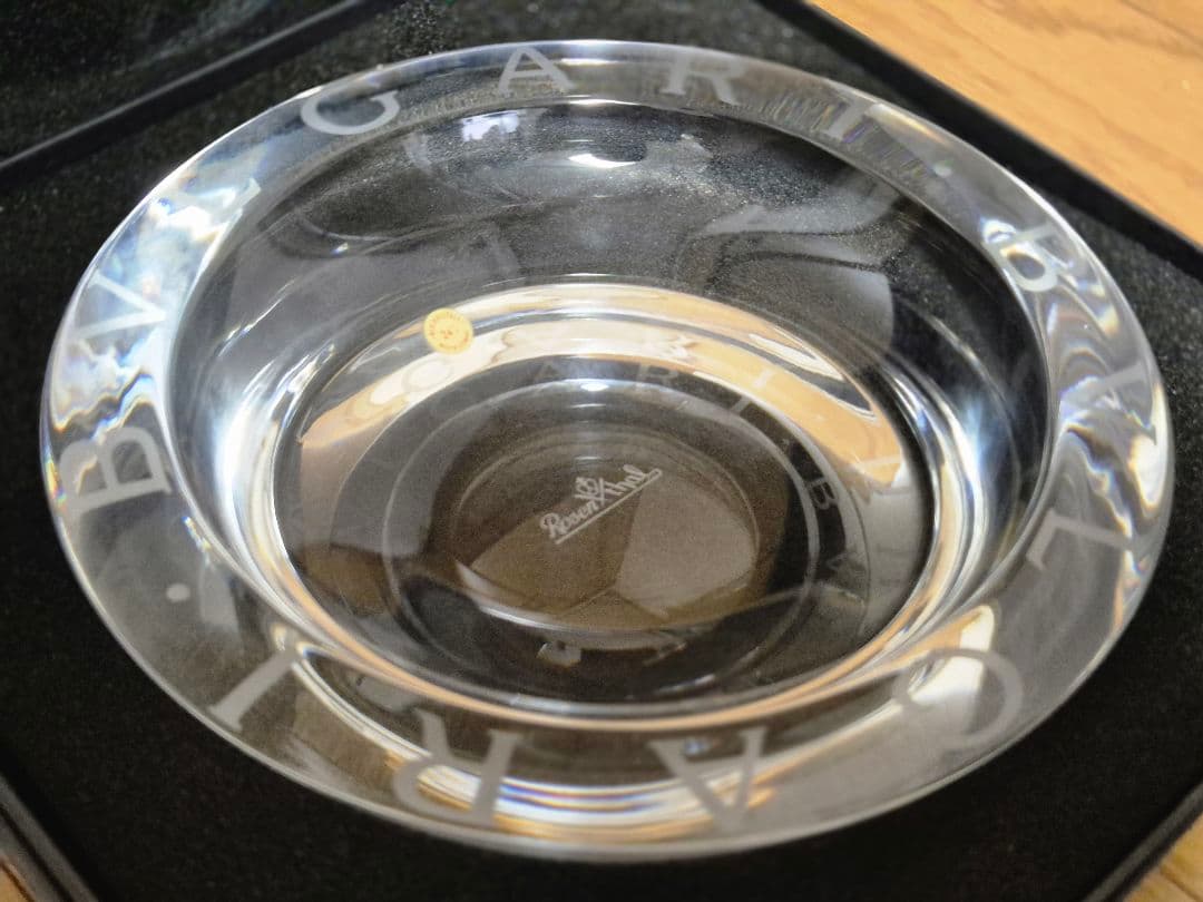 BVLGARI クリスタル灰皿 未使用品