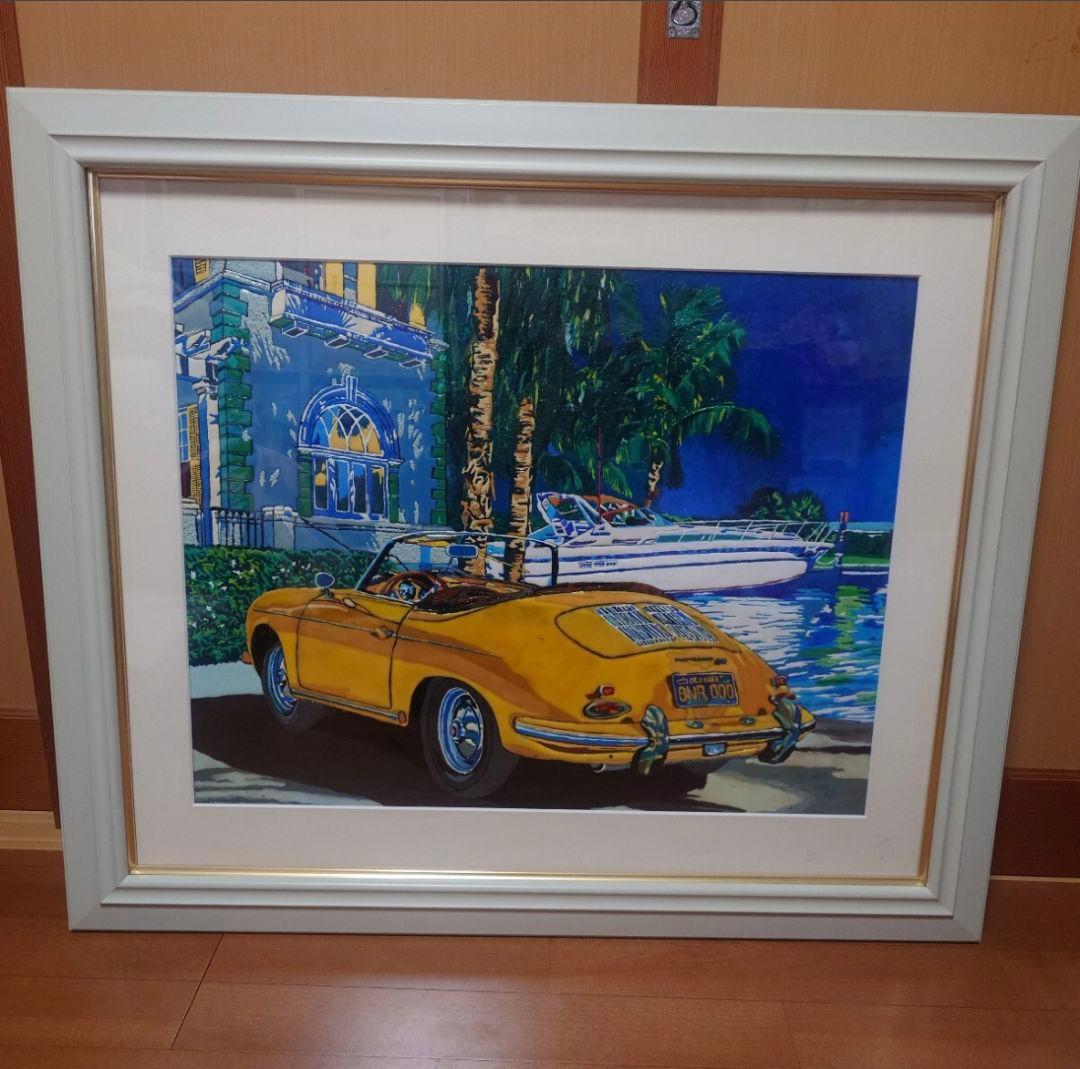 『S』鈴木英人「バリアス・ドリームス」イエローポルシェ356スピードスター