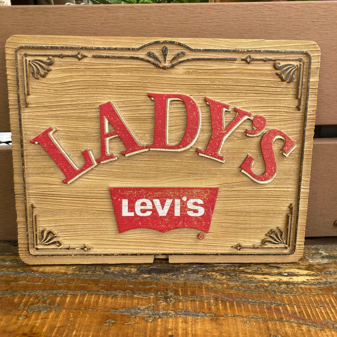 Levi's LADY'S サインプレート レトロ木製看板　リーバイス