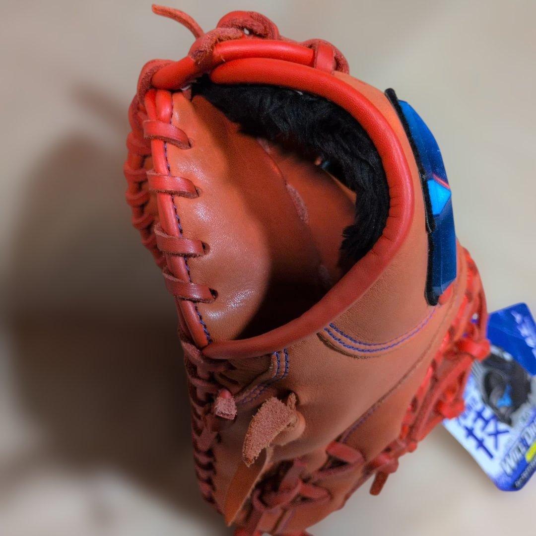 ミズノ:少年軟式用ファーストミット:右投げ用:一塁手用:オレンジ色