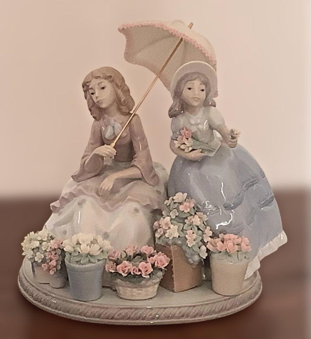 リヤドロ　花売りの姉妹　Vendiendo flores 5537 美品