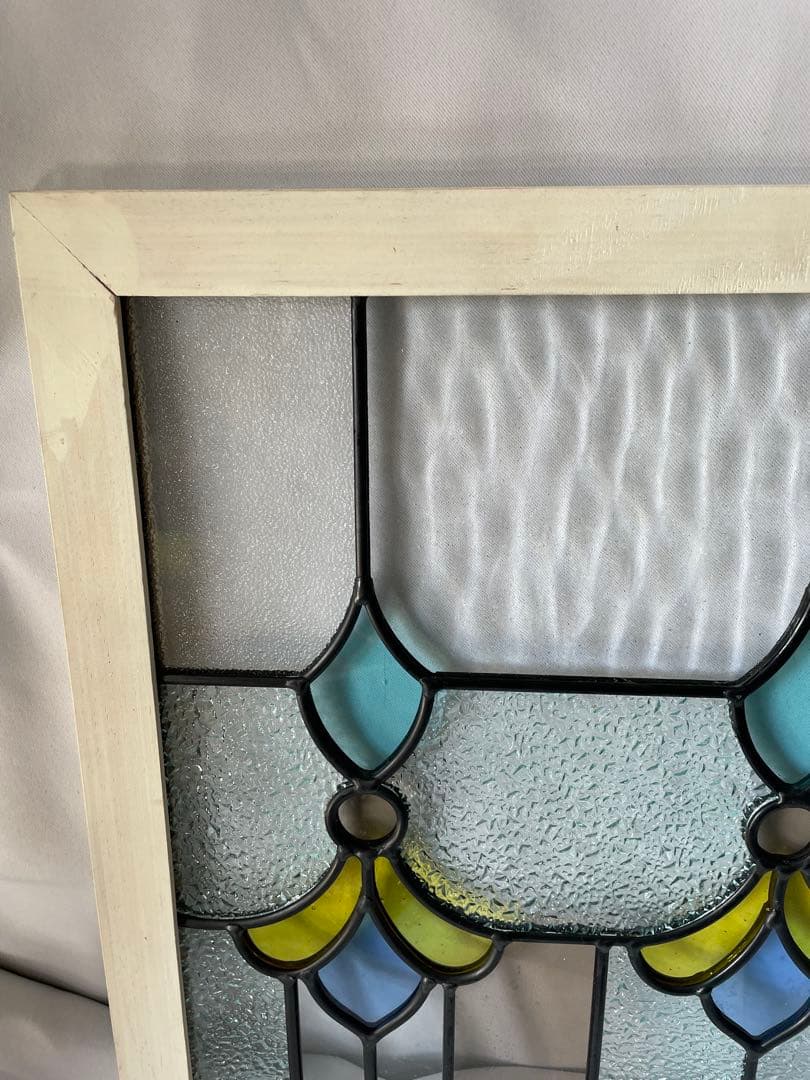 アンティークステンドグラス　窓枠　ガラス　硝子