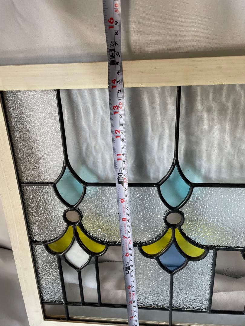 アンティークステンドグラス　窓枠　ガラス　硝子