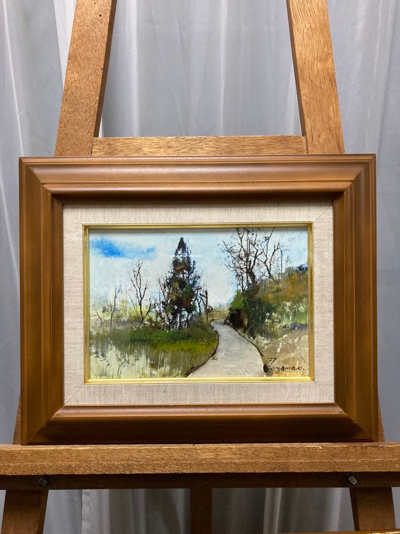 油彩　油絵　肉筆　風景画　小山オサム　SM 直筆サイン有　額新品