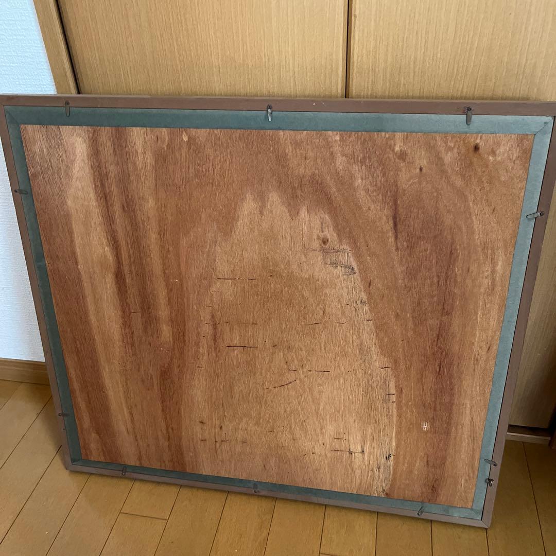 絵画　魚と何か　作者不明