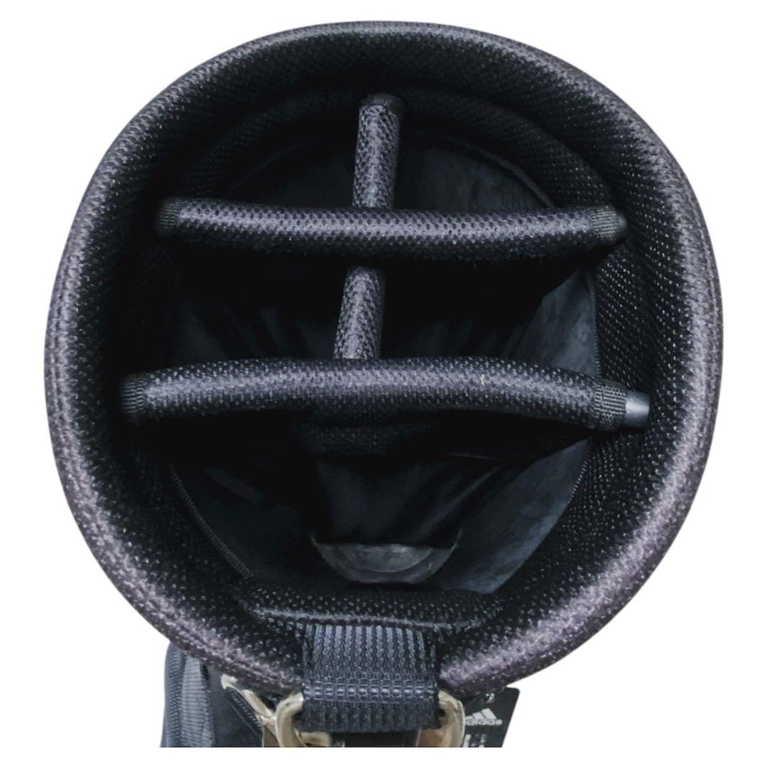 adidas アディダス　キャディバッグ　オールブラック　黒　ロゴ　9型　軽量