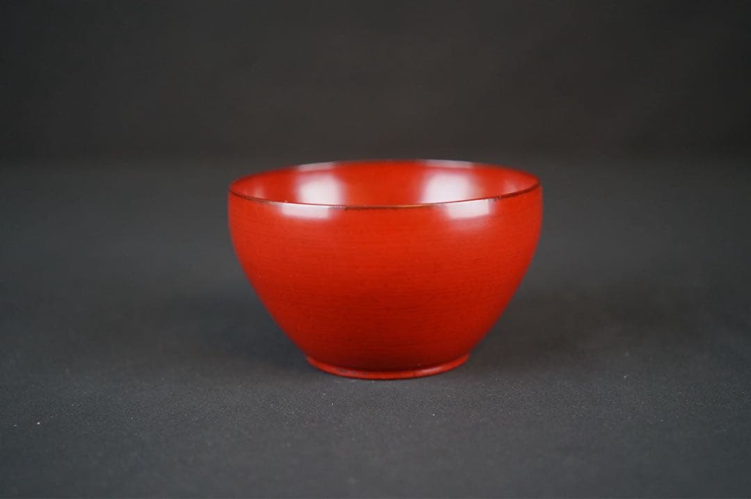 角偉三郎 作 朱 椀 六つ星 最晩年作 希少作 紙箱 共布 茶懐石道具 汁椀