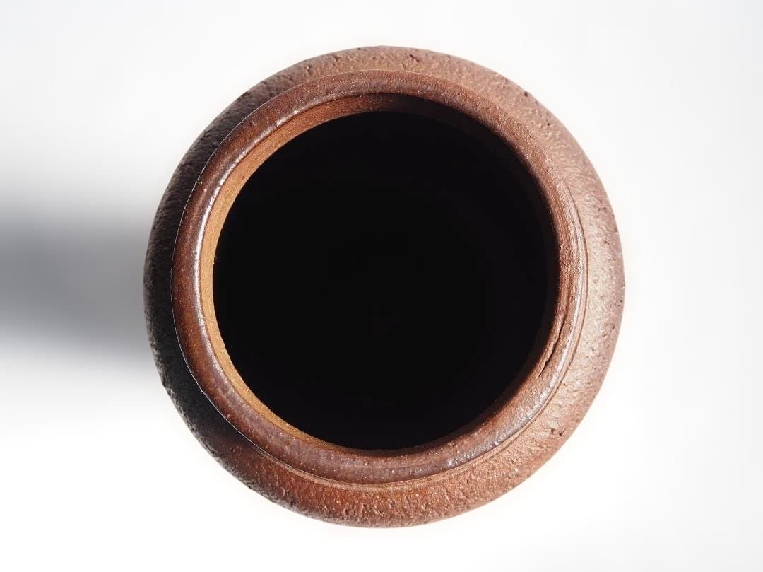 2代伊東陶山造『南蛮写花瓶』（共箱）