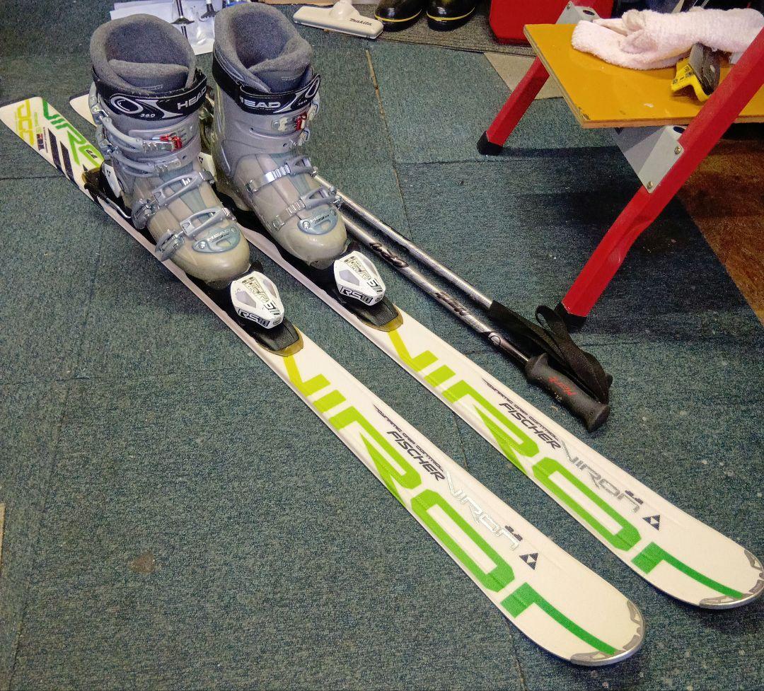 150cmFISCHER メンテナス済 靴25cmストック付