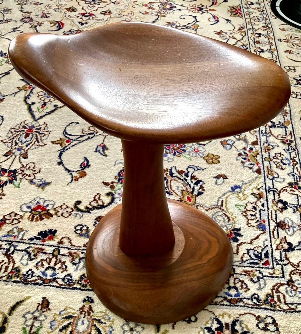 良工房　木製　一本足　椅子　イス　スツール　ウッドスツール　作家物