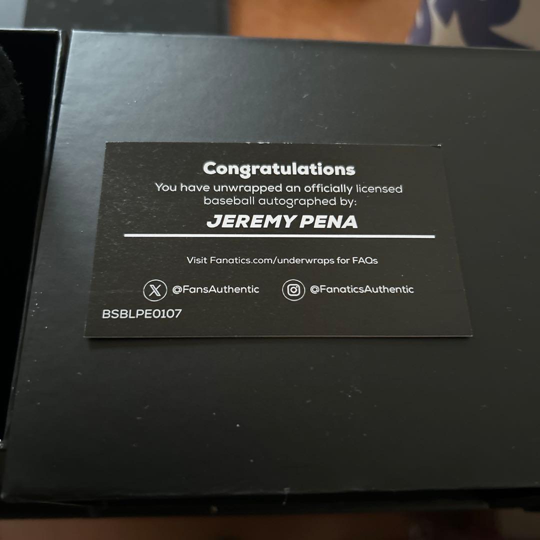 MLB 2022 WS MVP ジェレミー・ペーニャ直筆22個限定球