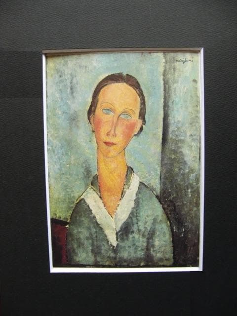 アメデオ モディリアーニ、【若い女の胸像】、希少画集画より