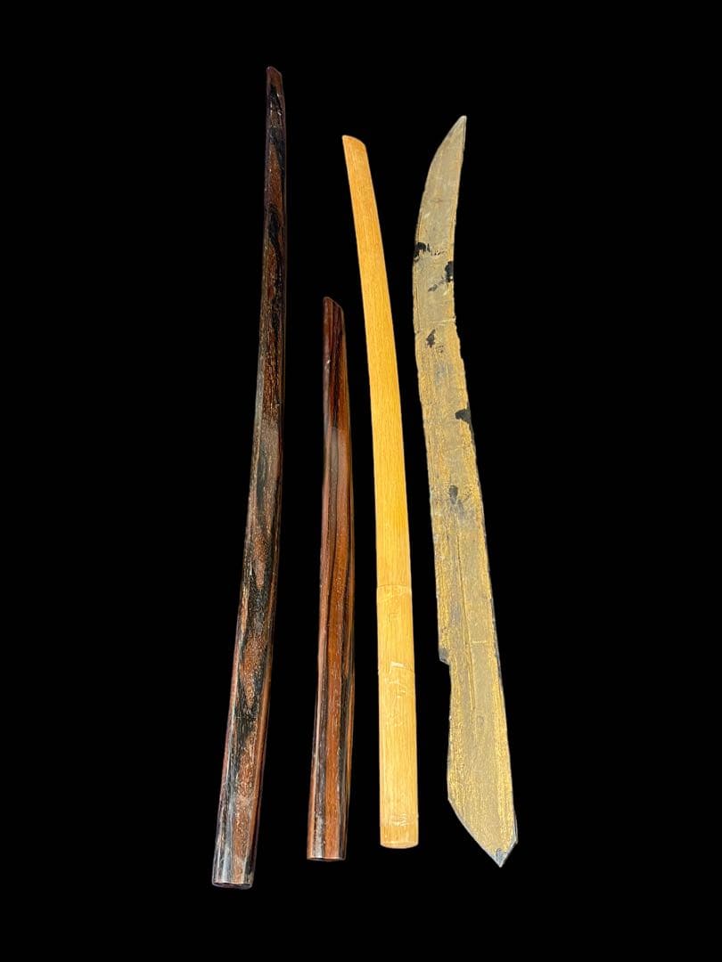 E 木刀　3本　その他1本　まとめ売り　黒檀