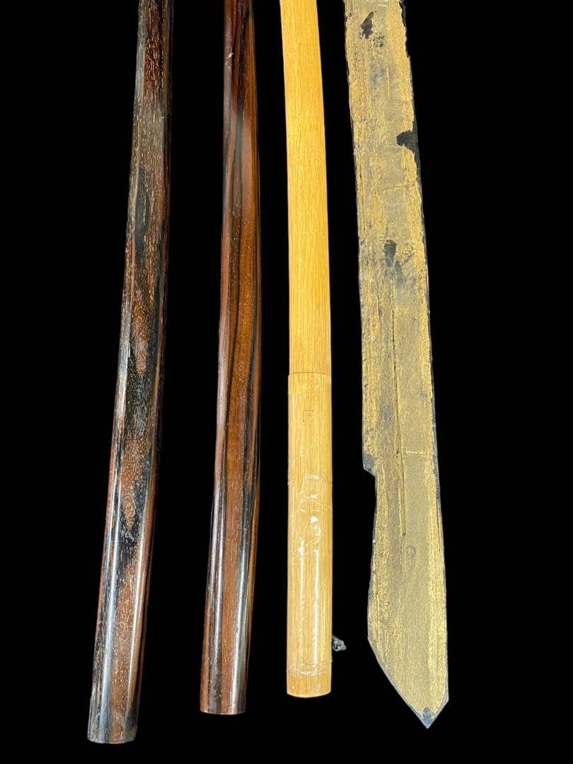 E 木刀　3本　その他1本　まとめ売り　黒檀