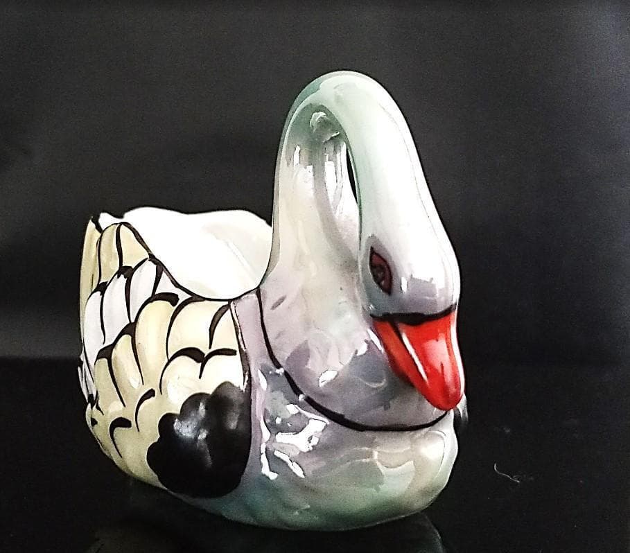 豪華！　オールドノリタケ レア　カラフル スワン 小ボウル1918年