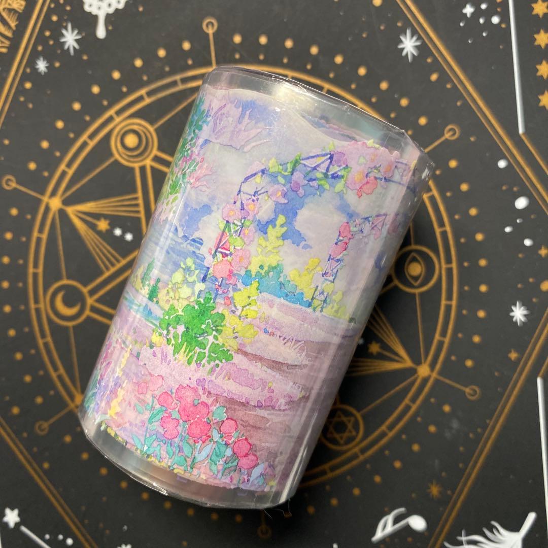 【A1】海外　10m巻　貝殻光/PETマスキングテープ　装飾系/背景系/お花系