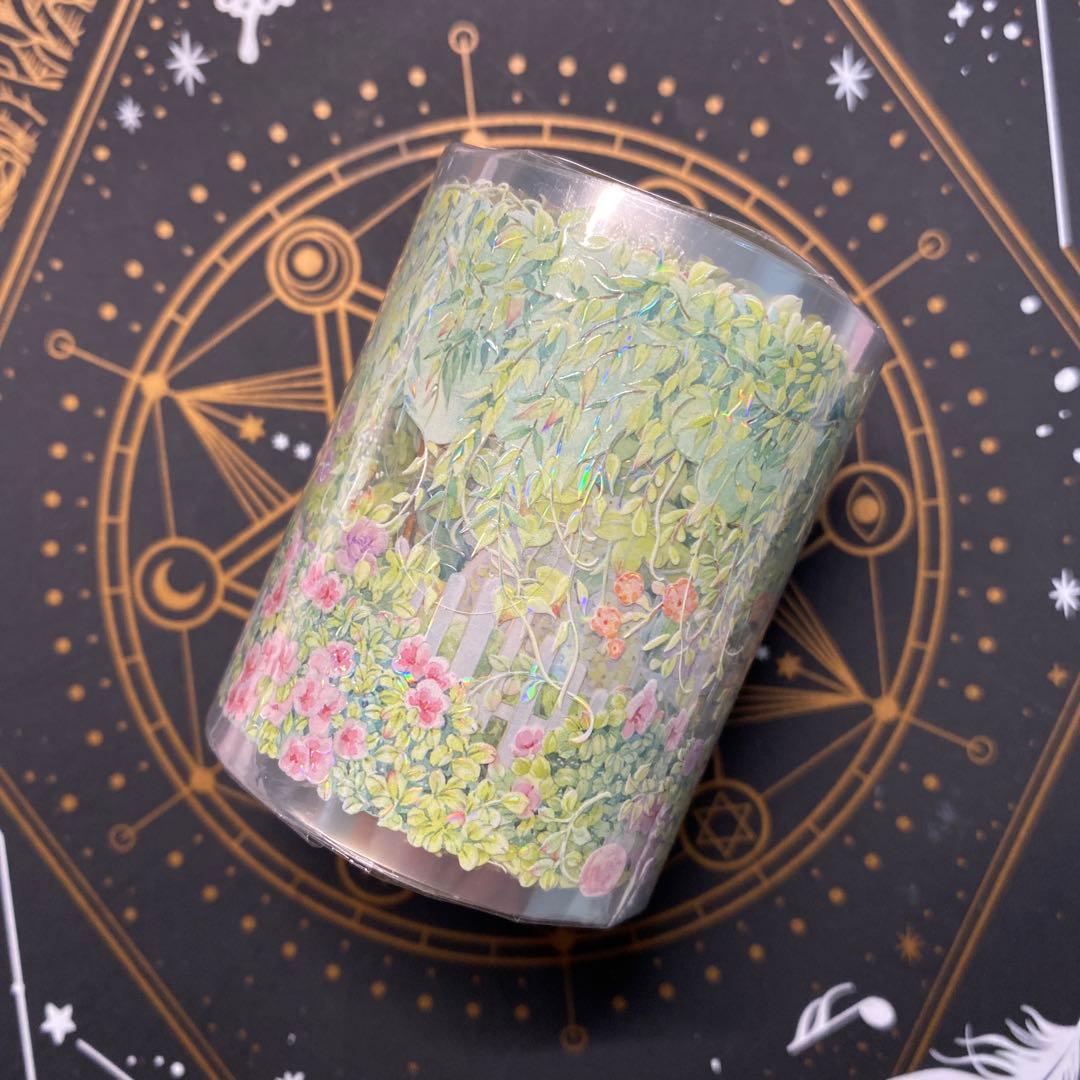 【A1】海外　10m巻　貝殻光/PETマスキングテープ　装飾系/背景系/お花系