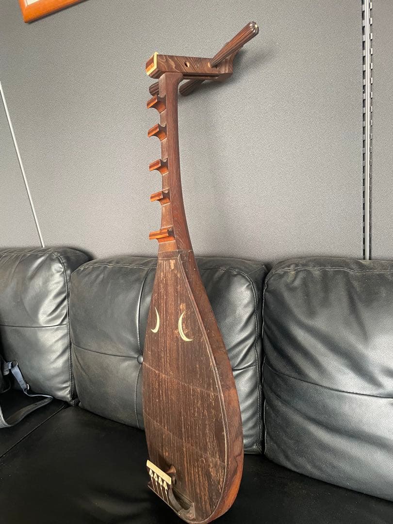 ③レア 筑前琵琶 四弦五柱 マンモス装飾 和楽器 弦楽器