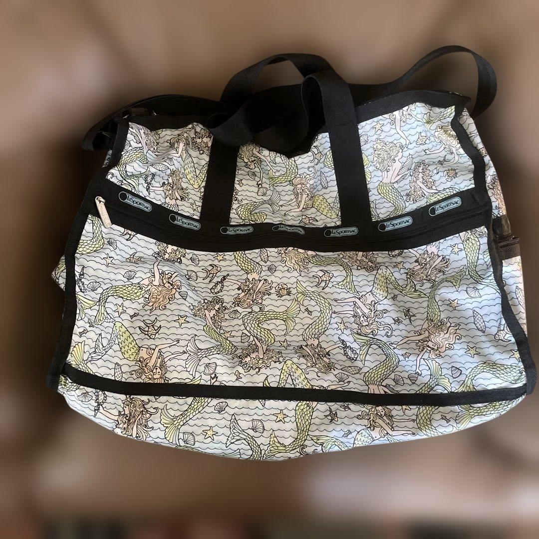 LeSportsac マーメイド柄 ボストンバッグ　平成レトロ